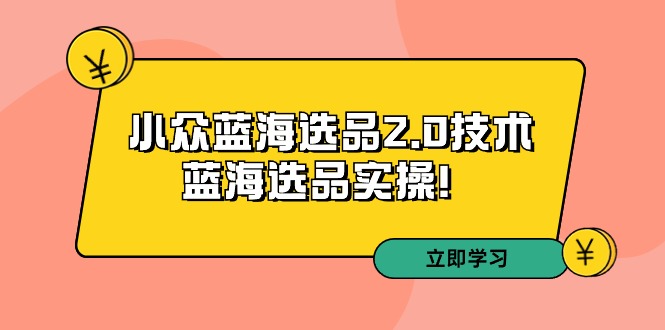 拼多多培训第33期：小众蓝海选品2.0技术-蓝海选品实操天亦网独家提供-天亦资源网