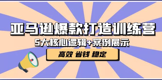 （5107期）亚马逊爆款打造训练营：5大核心逻辑+案例展示 打造爆款链接 高效 省钱 稳定天亦网独家提供-天亦资源网