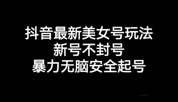 抖音最新美女号玩法，新号不封号，暴力无脑安全起号【揭秘】天亦网独家提供-天亦资源网