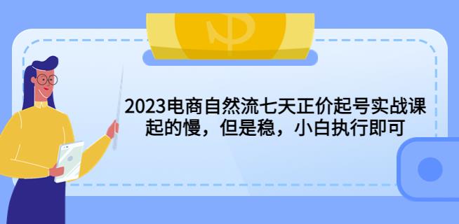 2023电商自然流七天正价起号实战课：起的慢，但是稳，小白执行即可！天亦网独家提供-天亦资源网