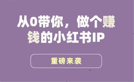 小红书运营大宝典，从0带你做个赚钱的小红书IP天亦网独家提供-天亦资源网