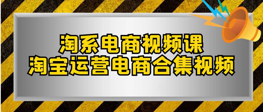 淘系电商视频课，淘宝运营电商合集视频（33节课）天亦网独家提供-天亦资源网