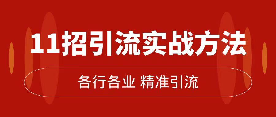 精准引流术：11招引流实战方法，让你私域流量加到爆（11节课完整版）天亦网独家提供-天亦资源网