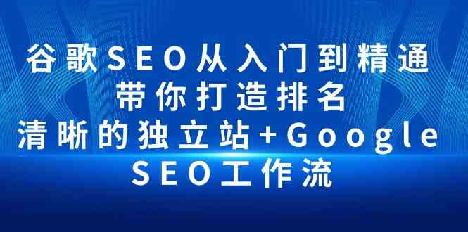 谷歌SEO从入门到精通 带你打造排名 清晰的独立站+Google SEO工作流天亦网独家提供-天亦资源网