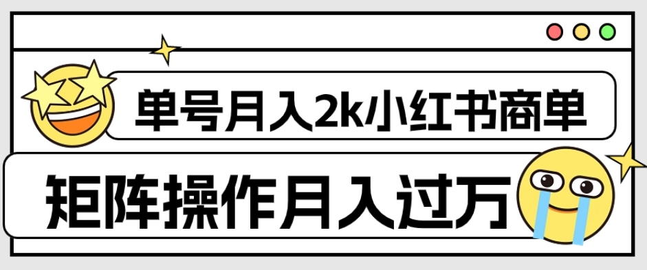 外面收费1980的小红书商单保姆级教程，单号月入2k，矩阵操作轻松月入过万天亦网独家提供-天亦资源网