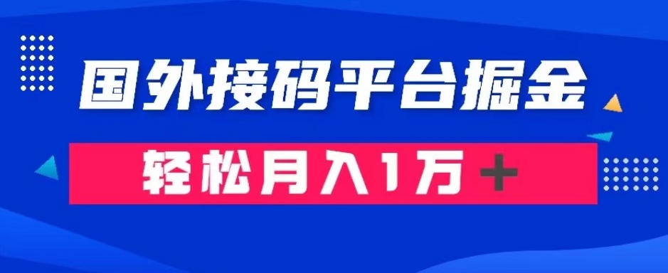 通过国外接码平台掘金：成本1.3，利润10＋，轻松月入1万＋【揭秘】天亦网独家提供-天亦资源网