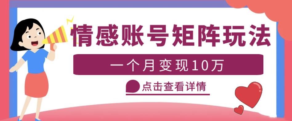 云天情感账号矩阵项目，简单操作，月入10万+可放大（教程+素材）天亦网独家提供-天亦资源网