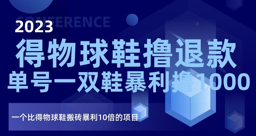 2023得物球鞋撸退款，单号一双鞋暴利撸1000，一个比得物球鞋搬砖暴利10倍的项目【揭秘】天亦网独家提供-天亦资源网