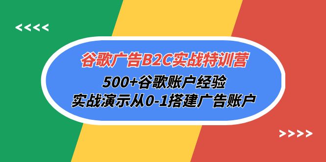 （10096期）谷歌广告B2C实战特训营，500+谷歌账户经验，实战演示从0-1搭建广告账户天亦网独家提供-天亦资源网