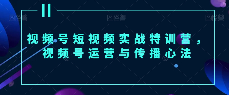 视频号短视频实战特训营，视频号运营与传播心法天亦网独家提供-天亦资源网