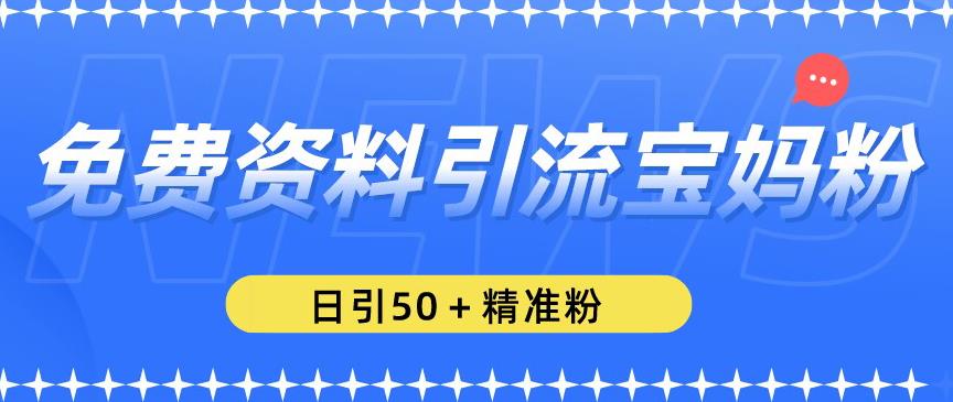 免费资料引流宝妈粉，日引50+精准粉【揭秘】天亦网独家提供-天亦资源网