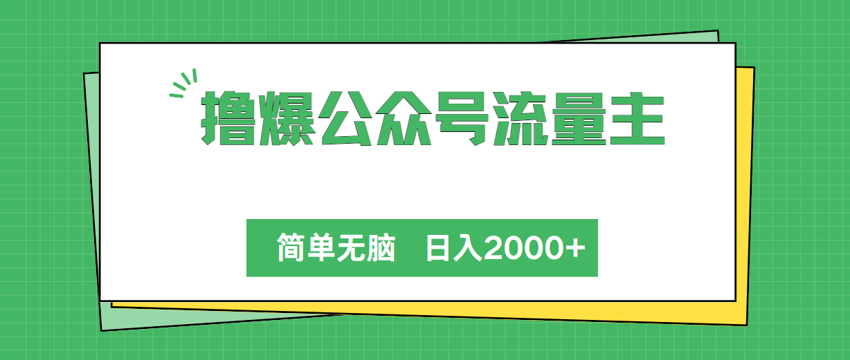 （10310期）撸爆公众号流量主，简单无脑，单日变现2000+天亦网独家提供-天亦资源网