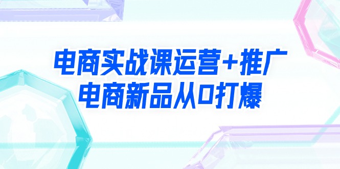 （9313期）电商实战课运营+推广，电商新品从0打爆（99节视频课）天亦网独家提供-天亦资源网