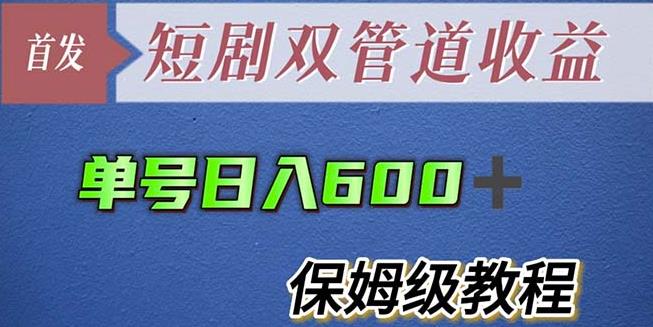 单号日入600+最新短剧双管道收益【详细教程】【揭秘】天亦网独家提供-天亦资源网