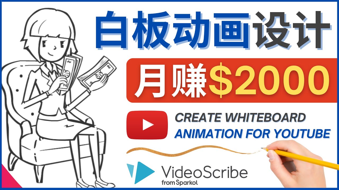 （4341期）创建白板动画（WhiteBoard Animation）YouTube频道，月赚2000美元天亦网独家提供-天亦资源网