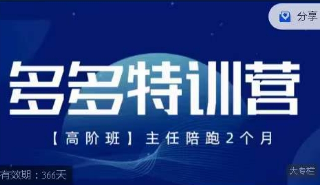 纪主任·多多特训营高阶班【9月13日更新】，拼多多最新玩法技巧落地实操天亦网独家提供-天亦资源网