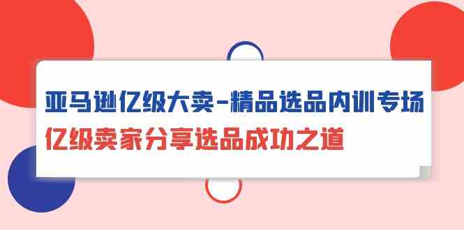 亚马逊亿级大卖精品选品内训专场，亿级卖家分享选品成功之道天亦网独家提供-天亦资源网