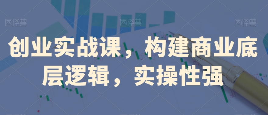 创业实战课，​构建商业底层逻辑，实操性强天亦网独家提供-天亦资源网