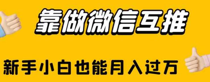 靠做微信互推，新手小白也能月入过万【揭秘】天亦网独家提供-天亦资源网