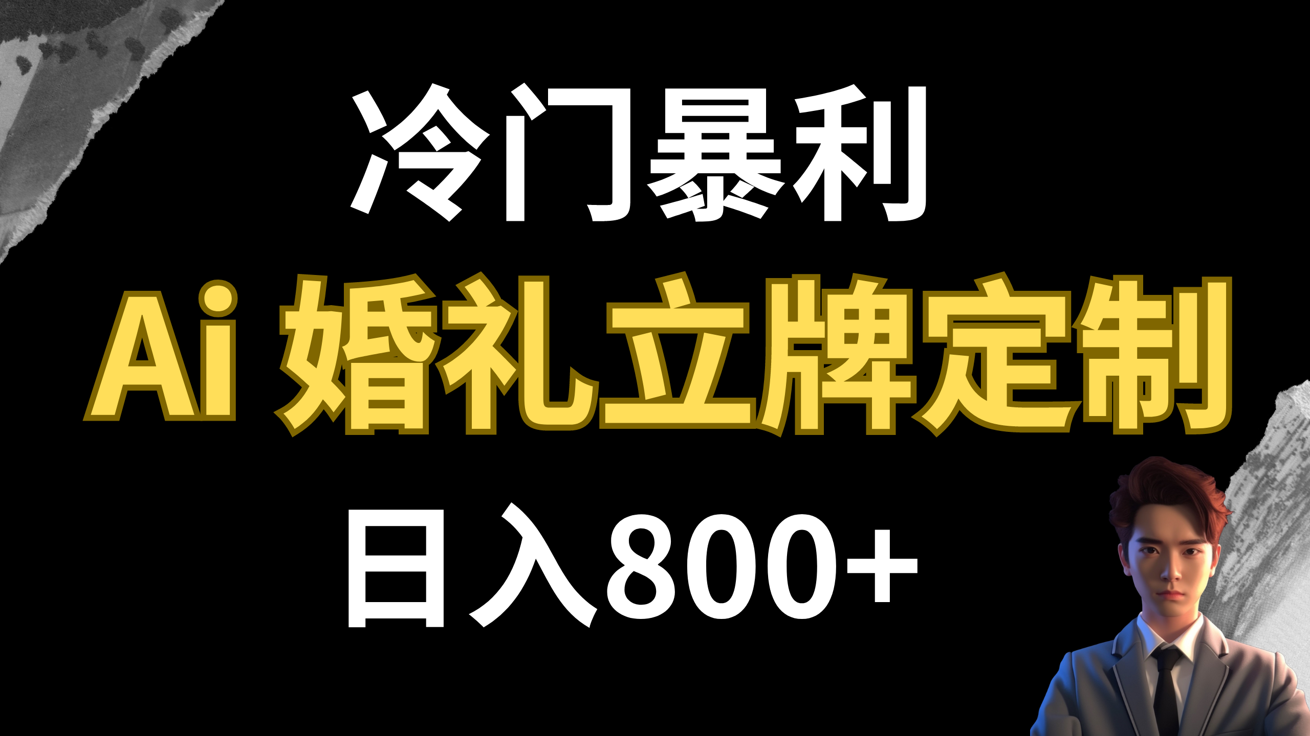 （7770期）冷门暴利项目 AI婚礼立牌定制 日入800+天亦网独家提供-天亦资源网