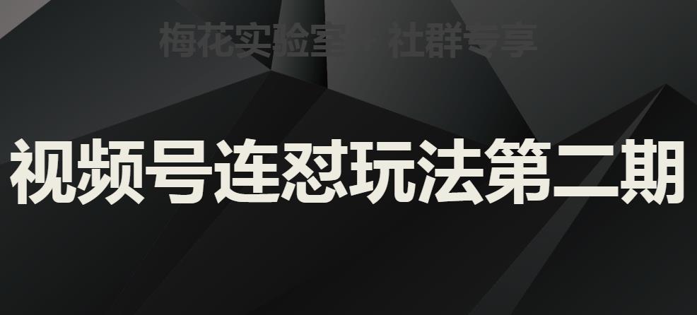 梅花实验室社群视频号连怼玩法第二期，实操讲解全部过程天亦网独家提供-天亦资源网