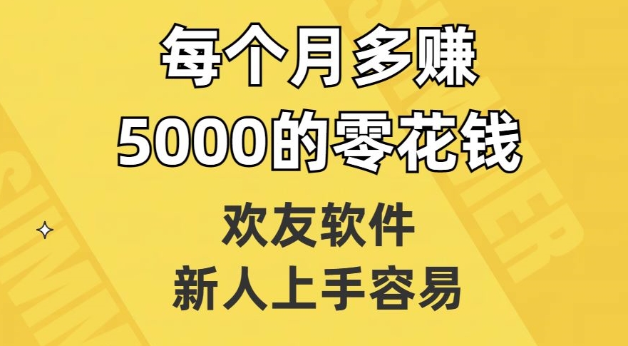 欢友软件，新人上手容易，每个月多赚5000的零花钱【揭秘】天亦网独家提供-天亦资源网