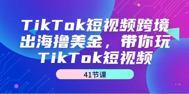 （9155期）TikTok短视频跨境出海撸美金，带你玩TikTok短视频（41节课）天亦网独家提供-天亦资源网