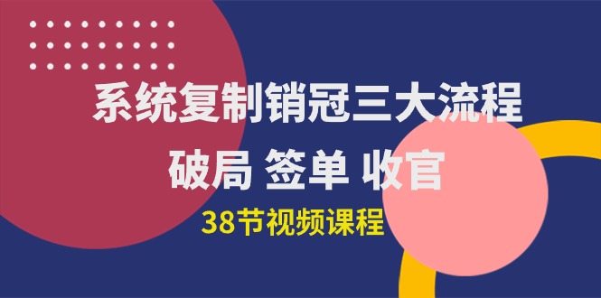 （10171期）系统复制 销冠三大流程，破局 签单 收官（38节视频课）天亦网独家提供-天亦资源网