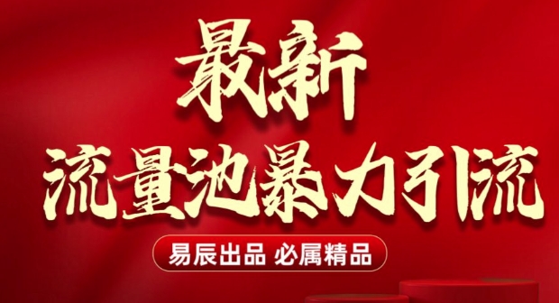 最新“流量池”无门槛暴力引流(全网首发)日引500+天亦网独家提供-天亦资源网