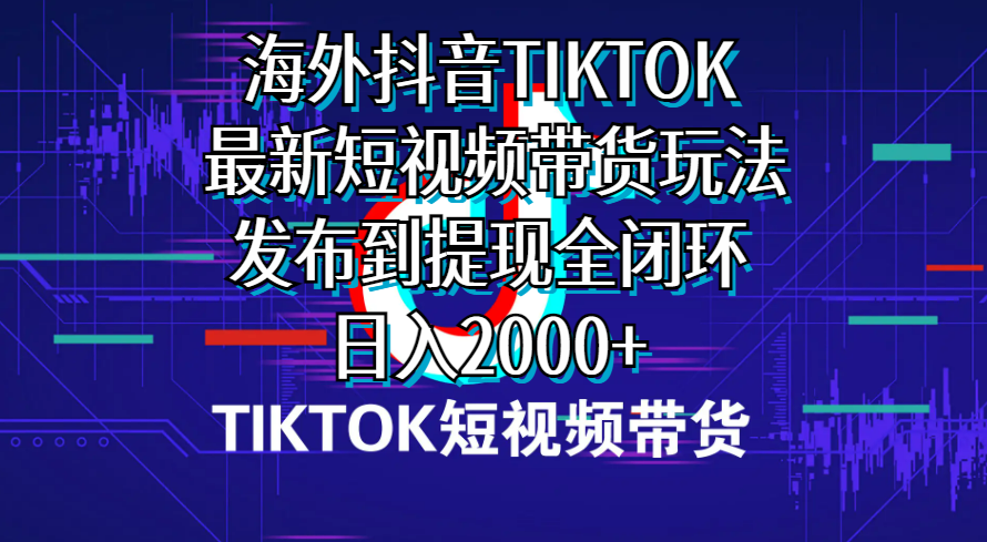 （10320期）海外短视频带货，最新短视频带货玩法发布到提现全闭环，日入2000+天亦网独家提供-天亦资源网