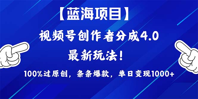 （9777期）2024蓝海项目视频号，最新方法， 100%过原创，条条爆款，单日变现1K+，天亦网独家提供-天亦资源网