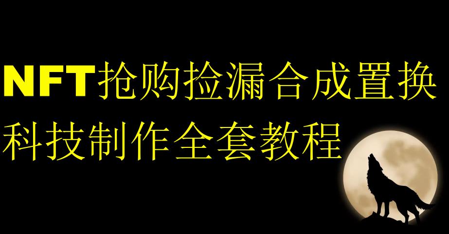 NFT抢购捡漏合成置换科技制作全套教程天亦网独家提供-天亦资源网