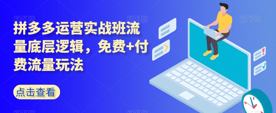 拼多多运营实战班流量底层逻辑，免费+付费流量玩法天亦网独家提供-天亦资源网