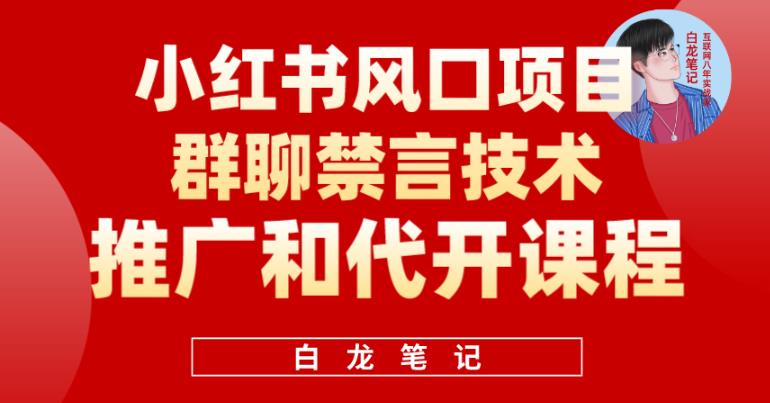 小红书风口项目日入300+，小红书群聊禁言技术代开项目，适合新手操作天亦网独家提供-天亦资源网