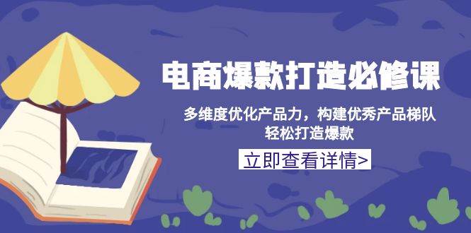 电商爆款打造必修课：多维度优化产品力，构建优秀产品梯队，轻松打造爆款天亦网独家提供-天亦资源网