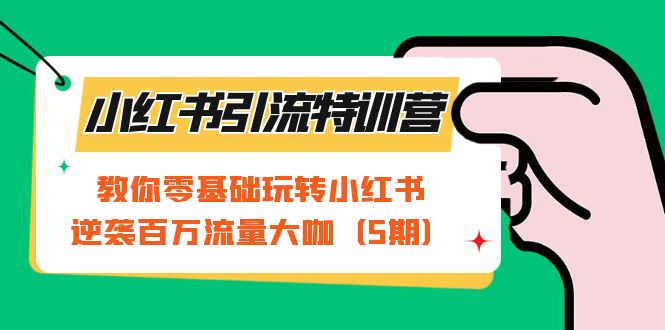 小红书引流特训营-第5期：教你零基础玩转小红书，逆袭百万流量大咖天亦网独家提供-天亦资源网