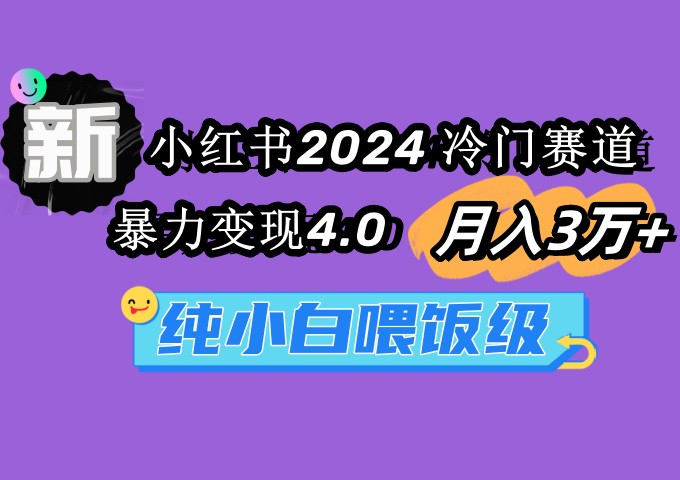 （9134期）小红书2024冷门赛道 月入3万+ 暴力变现4.0 纯小白喂饭级天亦网独家提供-天亦资源网