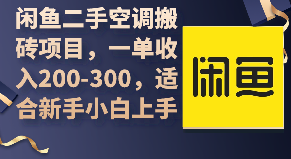 （9539期）闲鱼二手空调搬砖项目，一单收入200-300，适合新手小白上手天亦网独家提供-天亦资源网