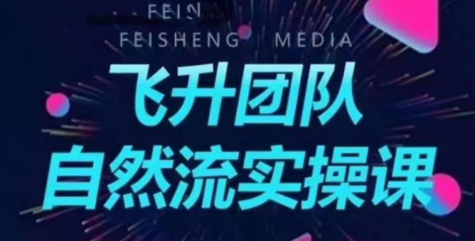 飞升团队课程自然流实操课，抖音半无人起号主播间搭建教学天亦网独家提供-天亦资源网