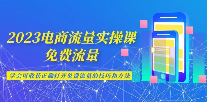 2023电商流量实操课-免费流量，学会可收获正确打开免费流量的技巧和方法天亦网独家提供-天亦资源网