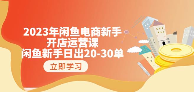 2023年闲鱼电商新手开店运营课：闲鱼新手日出20-30单（18节-实战干货）天亦网独家提供-天亦资源网