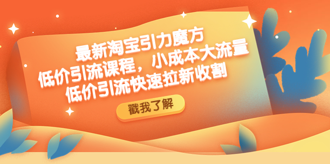 （4708期）最新淘宝引力魔方低价引流实操：小成本大流量，低价引流快速拉新收割天亦网独家提供-天亦资源网