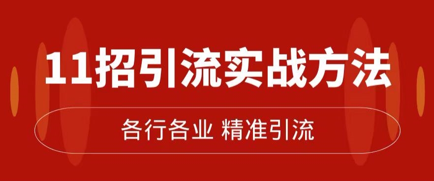 精准引流术：11招引流实战方法，让你私域流量加到爆（11节课完整)天亦网独家提供-天亦资源网