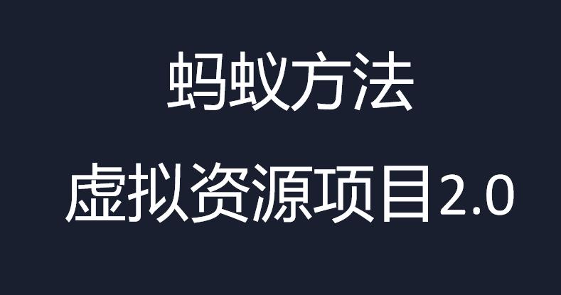 虚拟资源掘金课，虚拟资源的全套玩法 价值1980元天亦网独家提供-天亦资源网